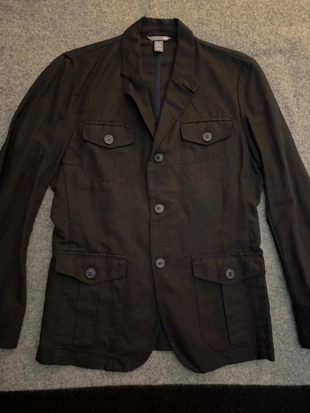 H&M Black Linen Blazer Jacket